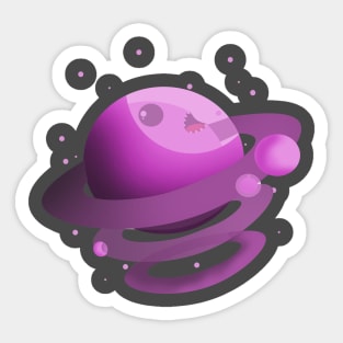 Purple Planet Sticker